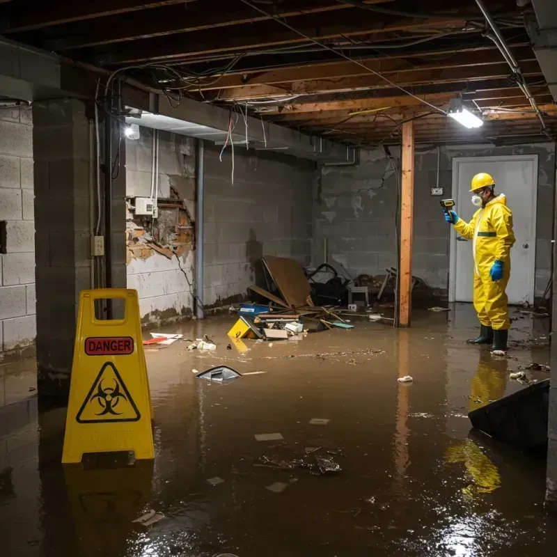 Flooded Basement Electrical Hazard in Pryor Creek, OK Property